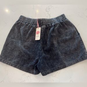 Women’s black cord shorts